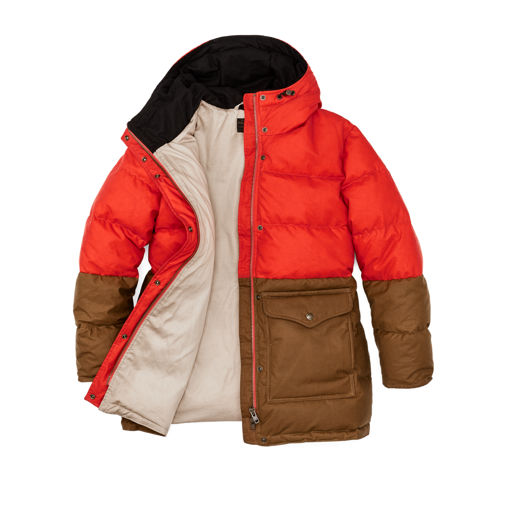 Women's Waxed Down Parka - Dark Tan / Campfire