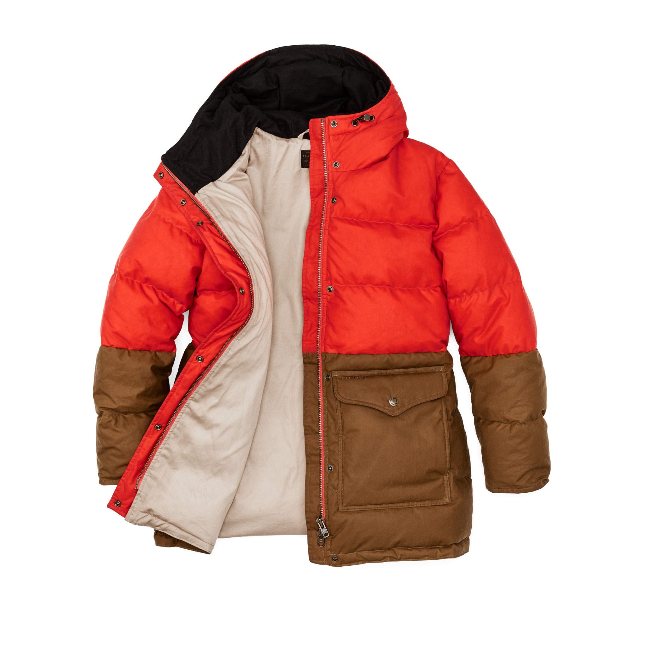 Women's Waxed Down Parka - Dark Tan / Campfire