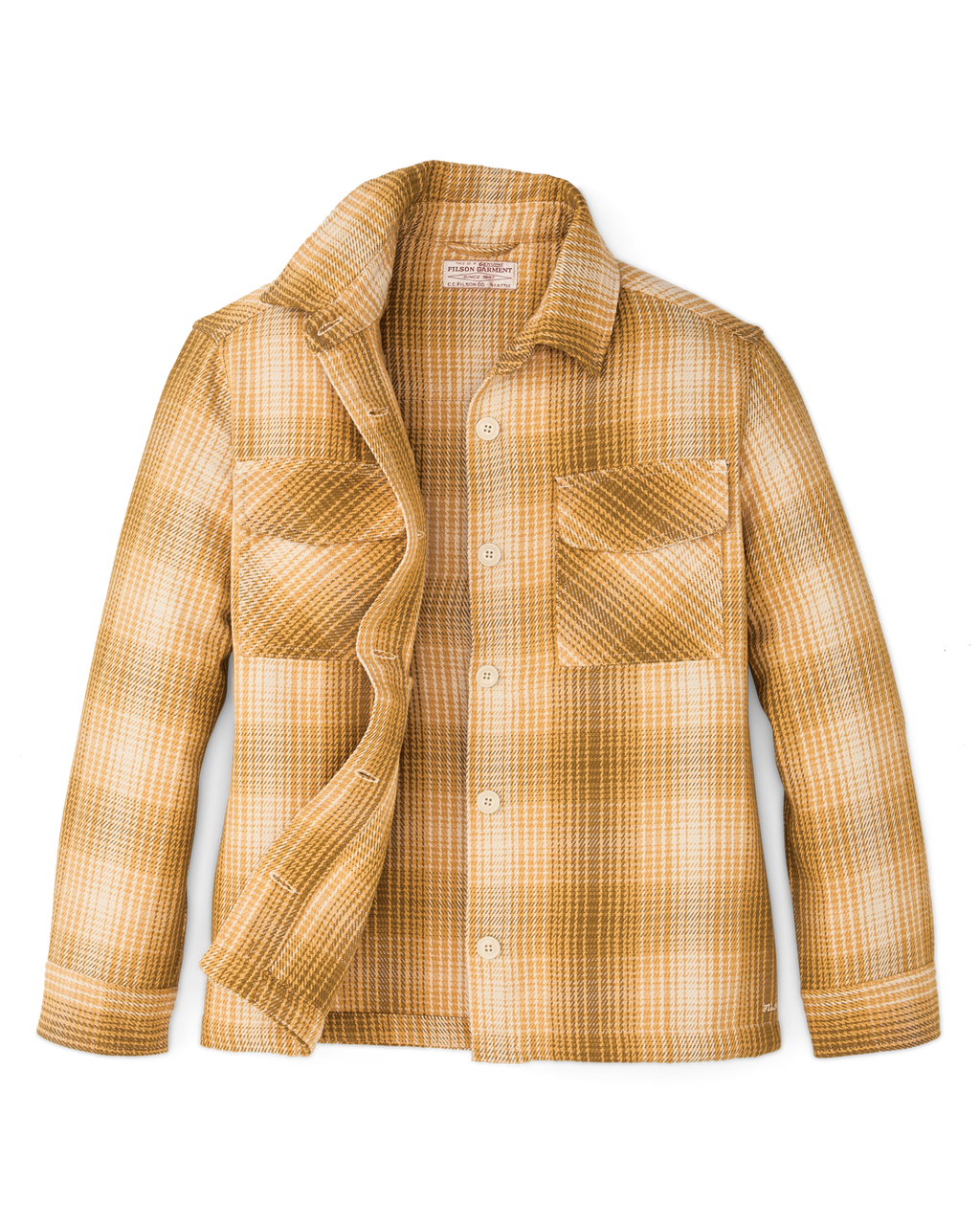 Women's Deer Island Jac-shirt - Ochre / Cream Plaid