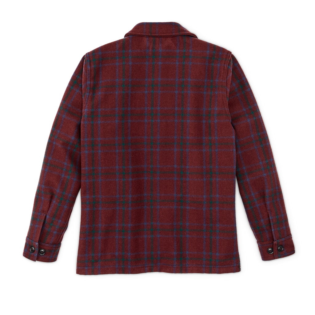 Women's Wool Jac-shirt - Deep Red Blue Green