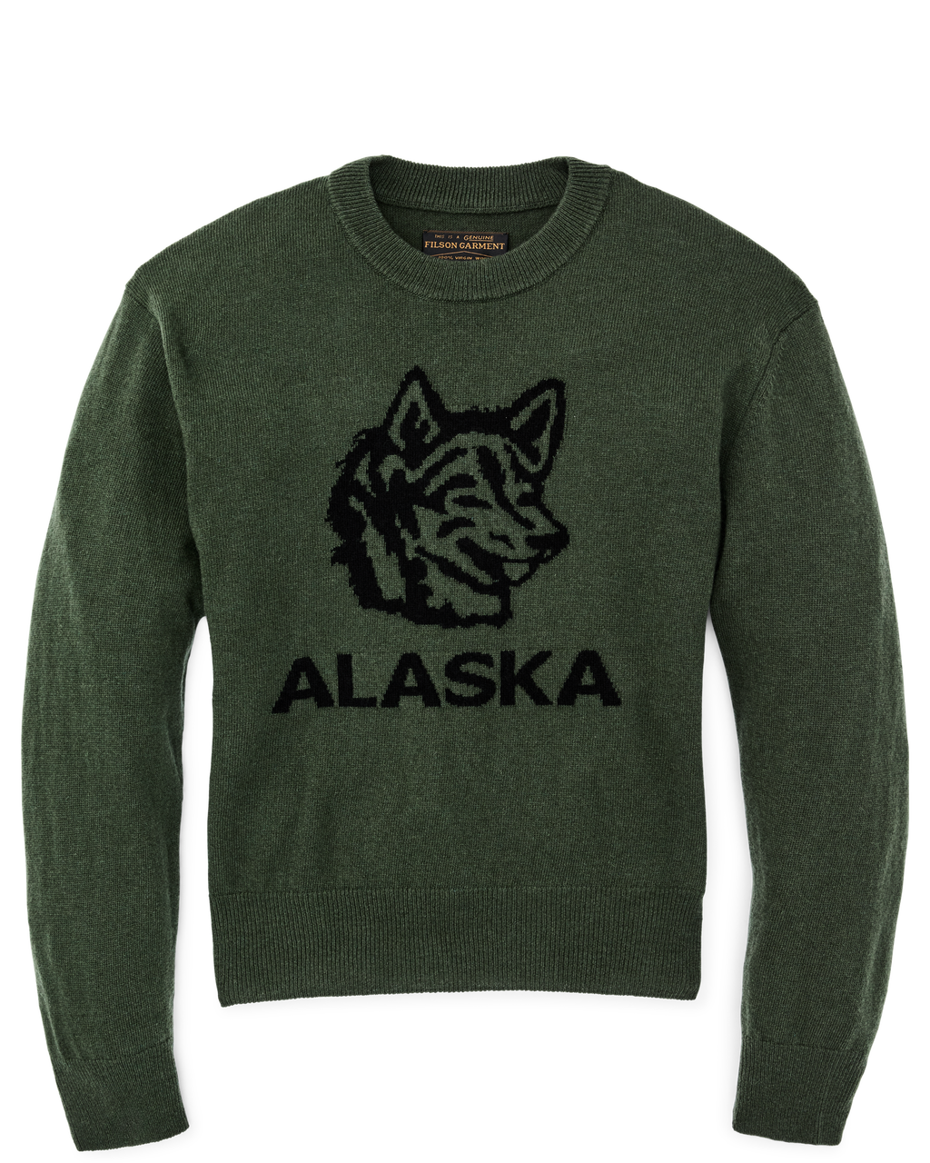 Women's Graphic Wool Sweater - Olive