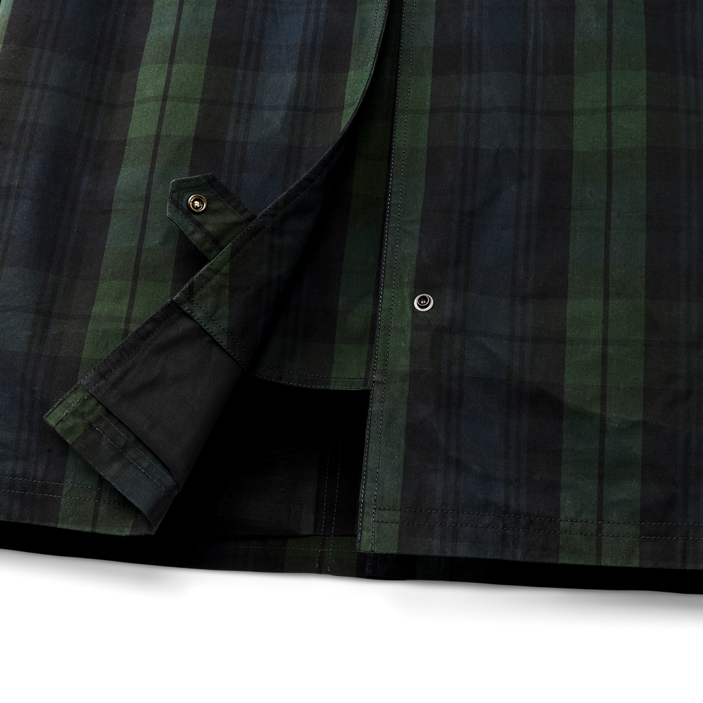Women's Dry Waxed Long Cruiser - Black / Green Plaid