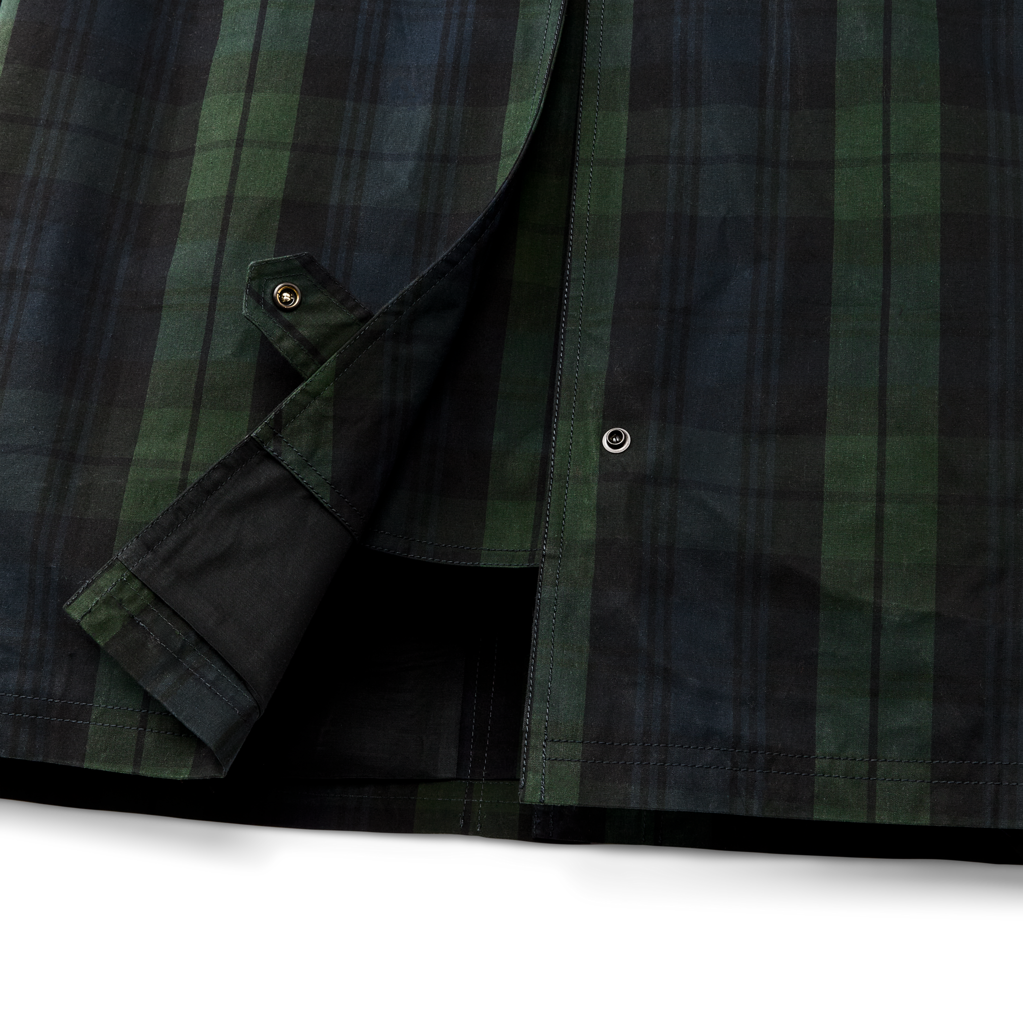 Women's Dry Waxed Long Cruiser - Black / Green Plaid