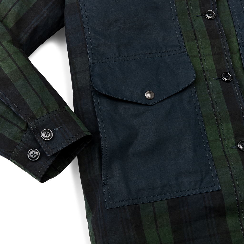 Women's Dry Waxed Long Cruiser - Black / Green Plaid