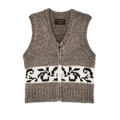 Women's Wool Vest - Gray / Floral