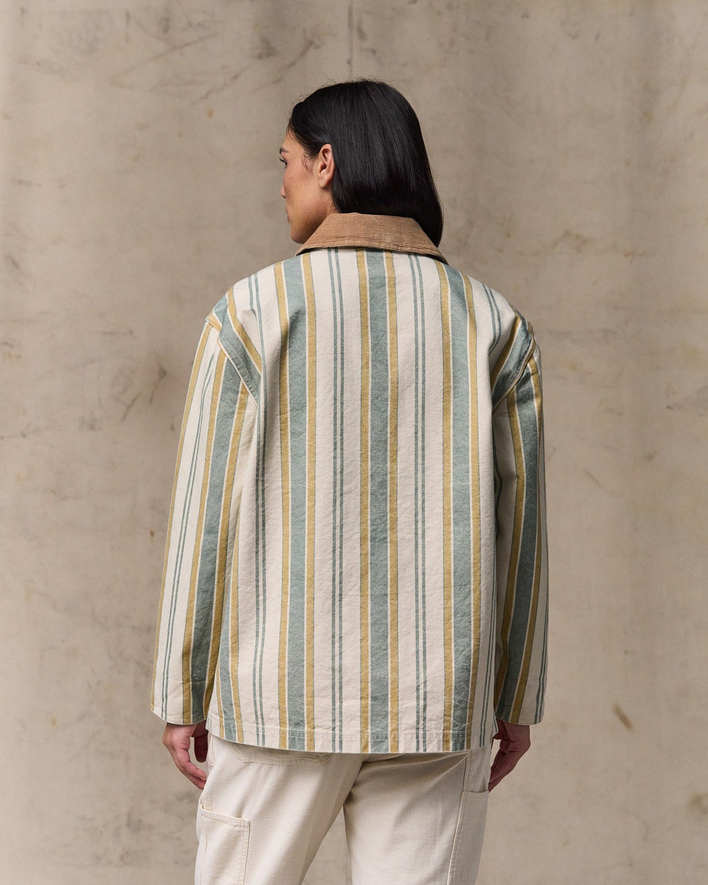 Women's Canvas Barn Coat - Natural / Yellow