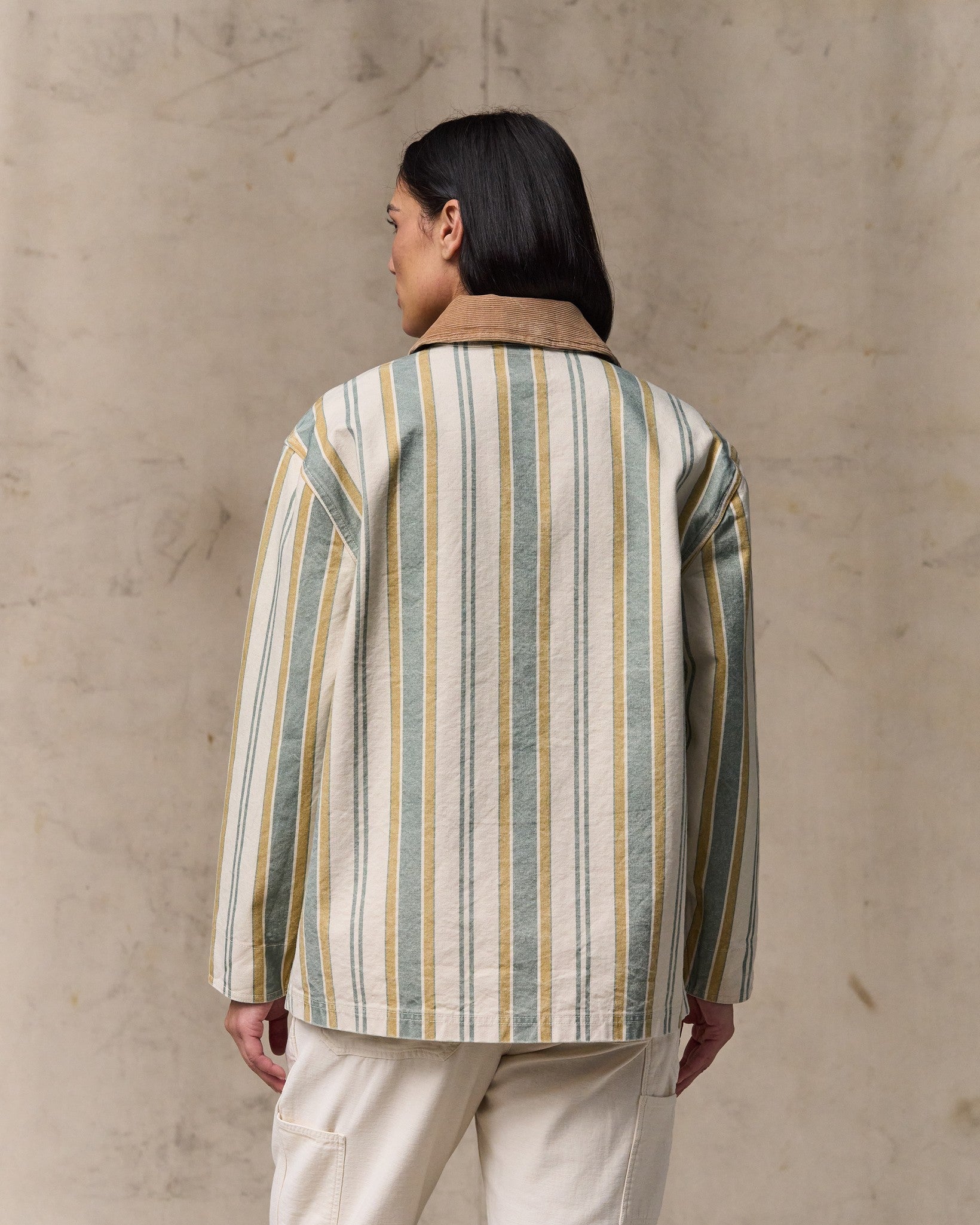 Women's Canvas Barn Coat - Natural / Yellow