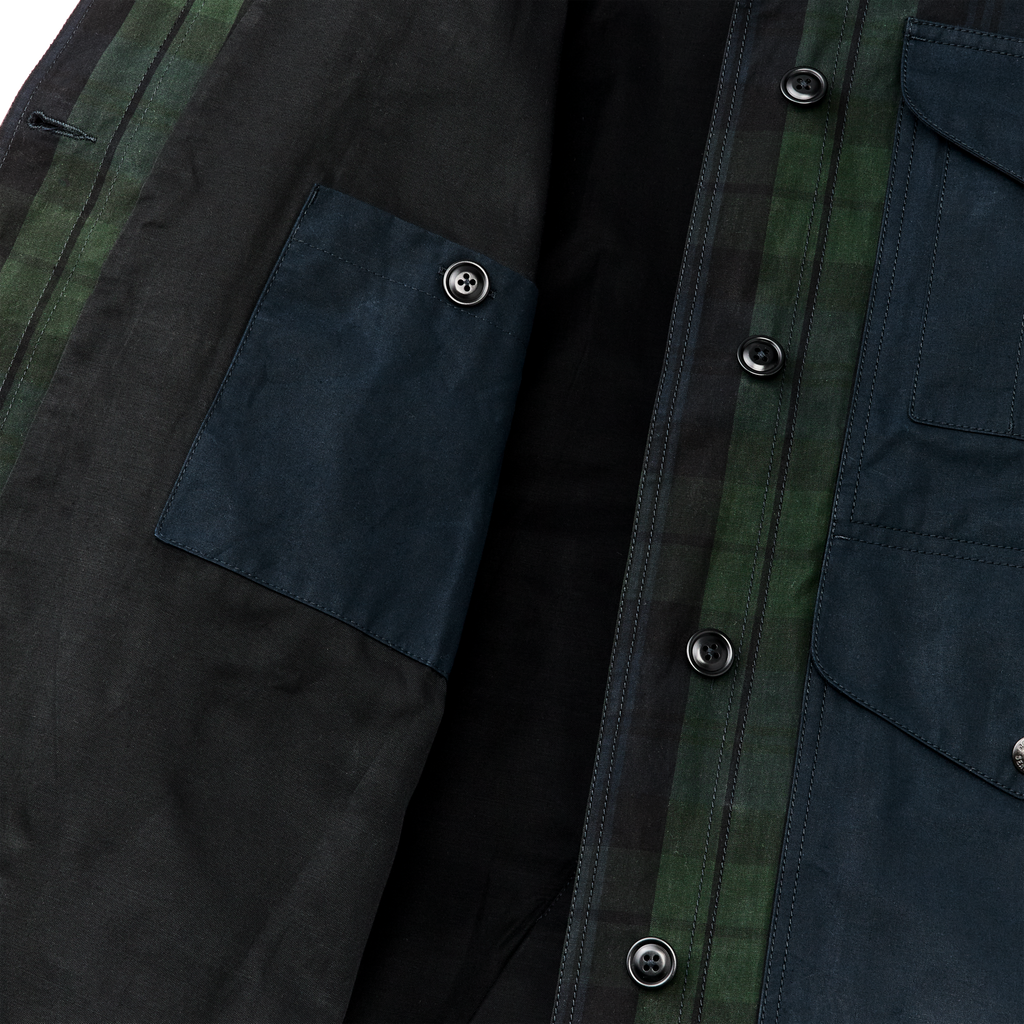 Women's Dry Waxed Long Cruiser - Black / Green Plaid
