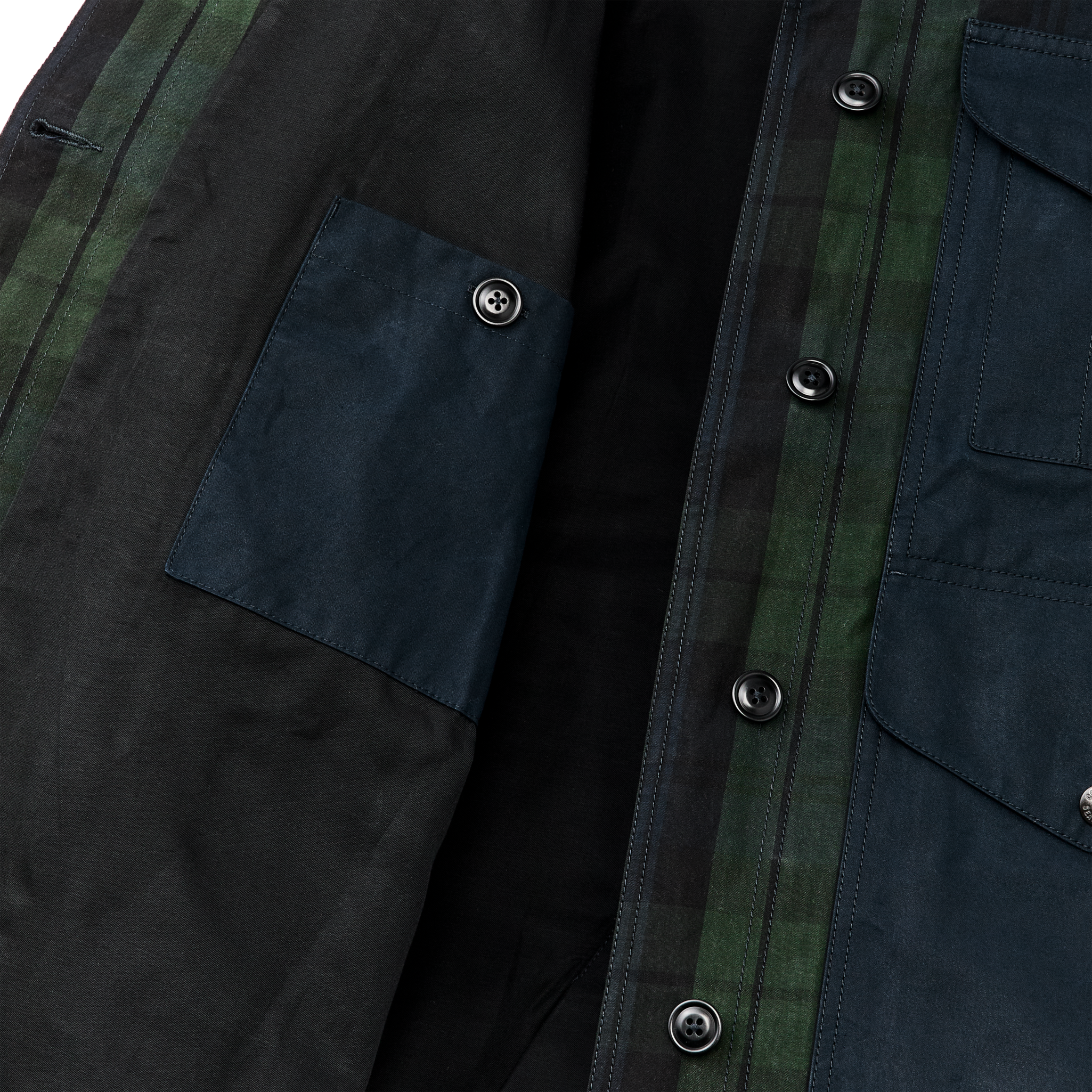 Women's Dry Waxed Long Cruiser - Black / Green Plaid