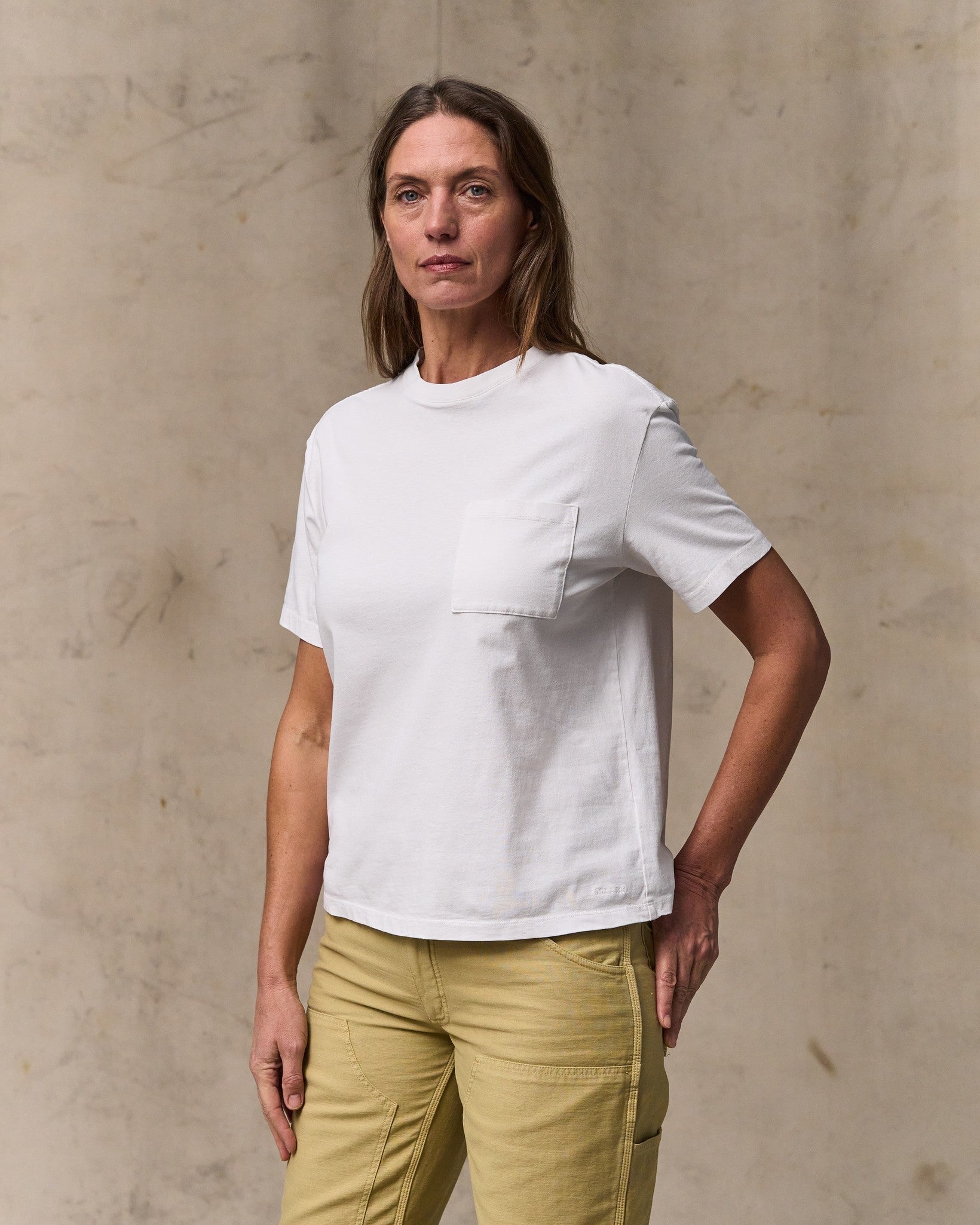 Women's Short Sleeve Pocket Tee - Bright White