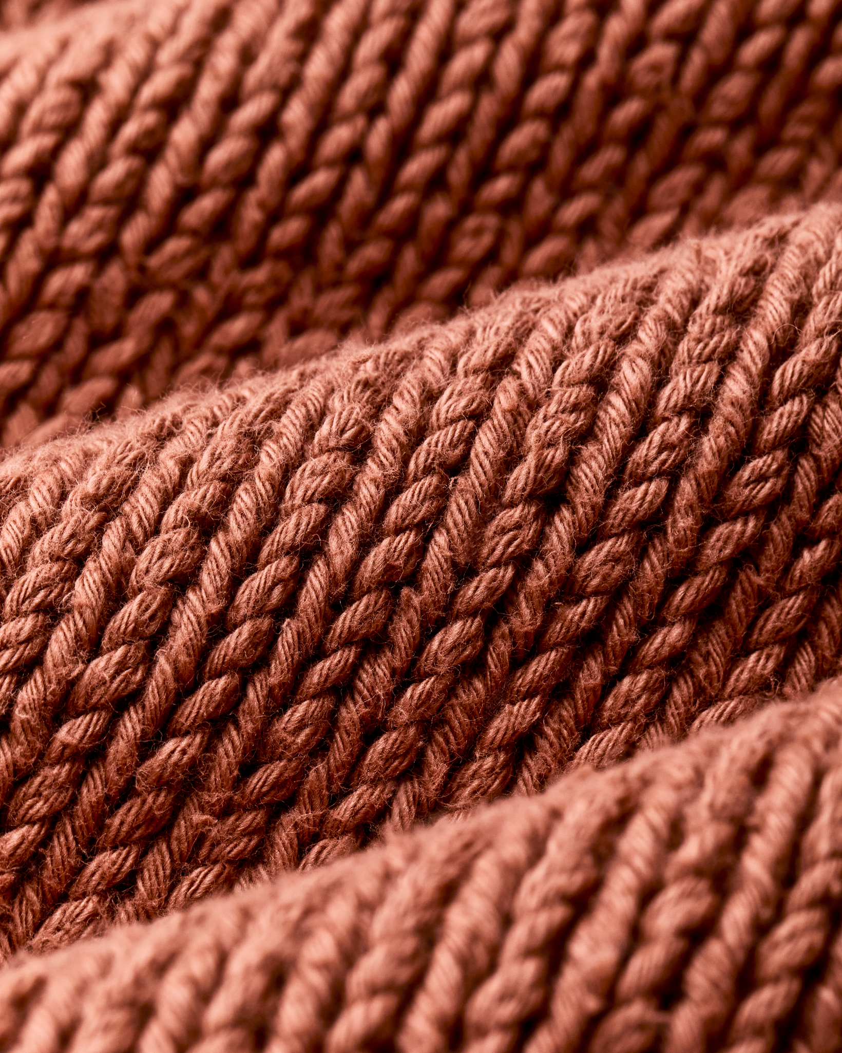 Women's Cotton Crewneck Sweater - Copper Brown