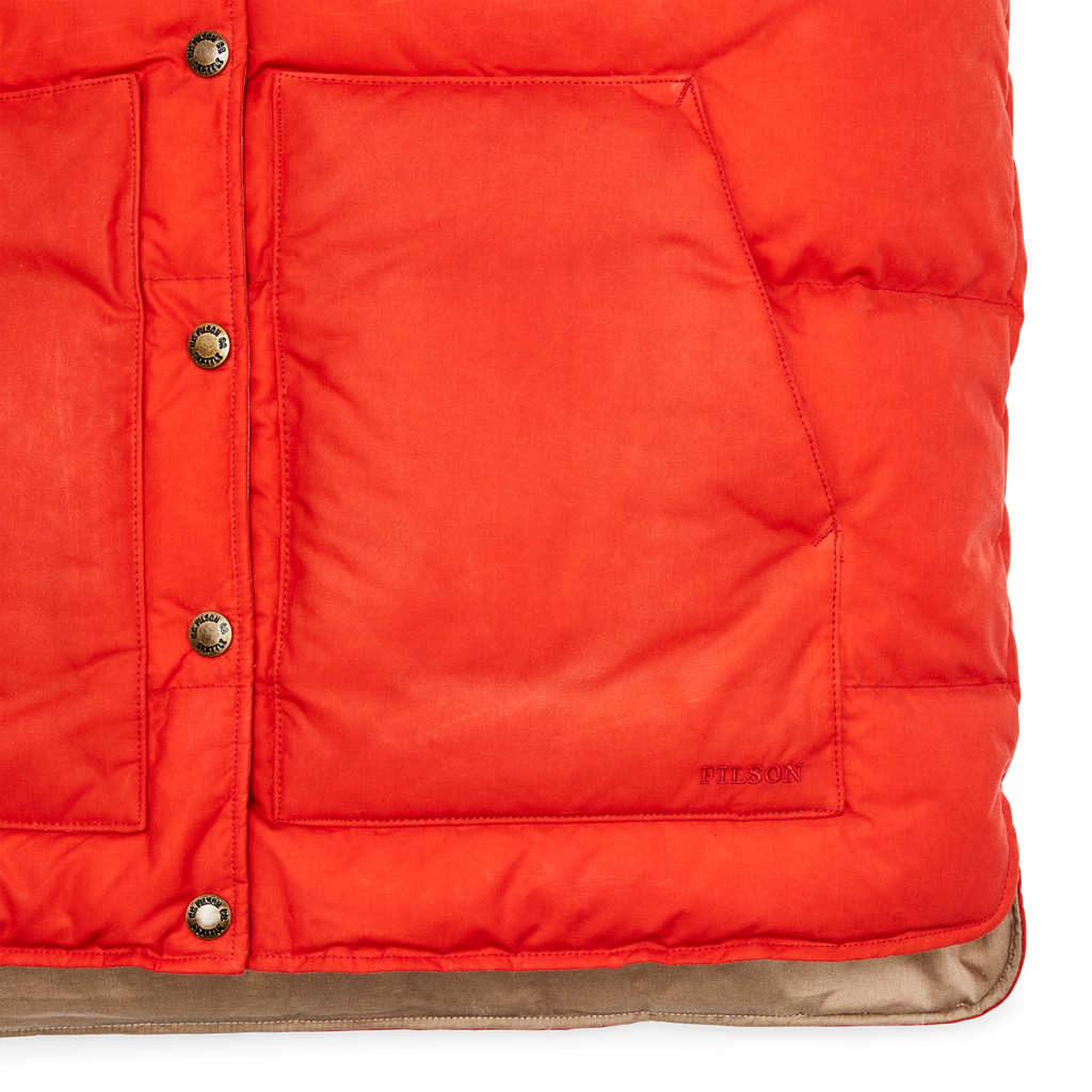 Women's Waxed Down Vest - Campfire
