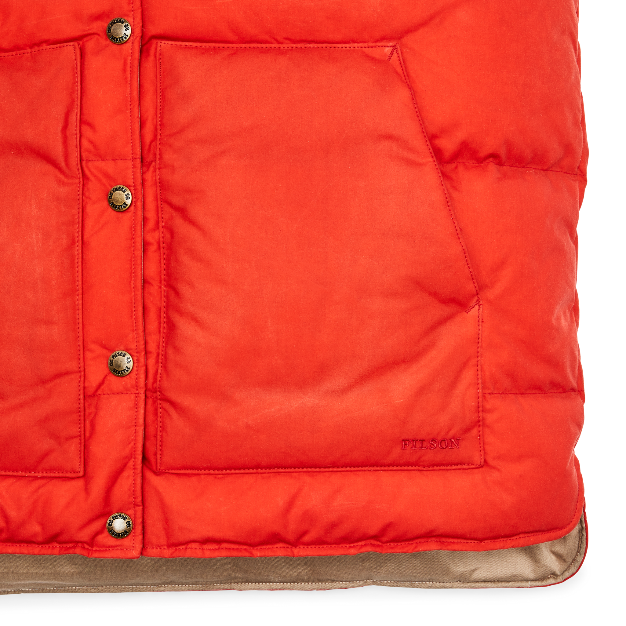 Women's Waxed Down Vest - Campfire