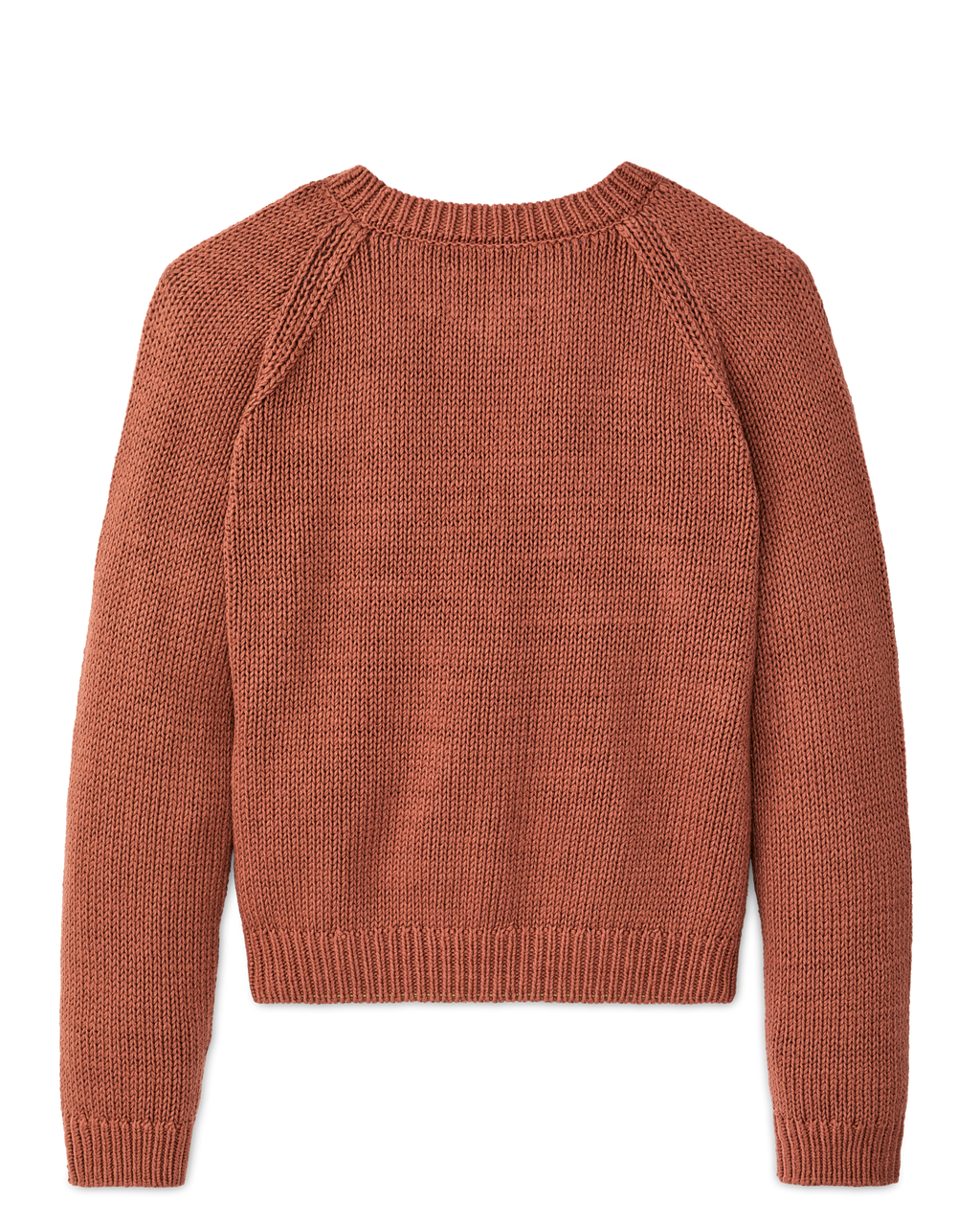 Women's Cotton Crewneck Sweater - Copper Brown