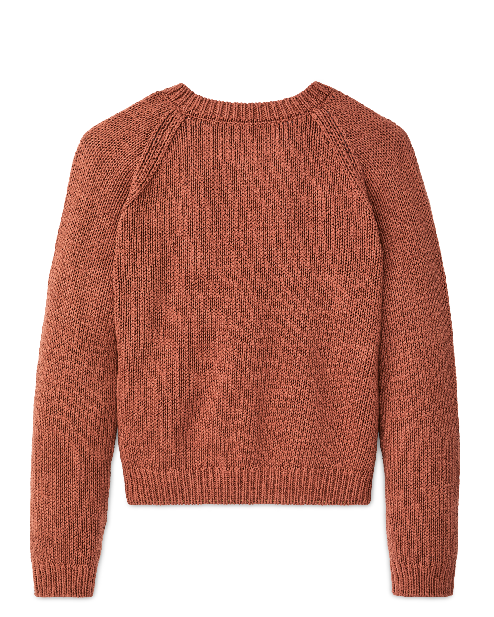 Women's Cotton Crewneck Sweater - Copper Brown