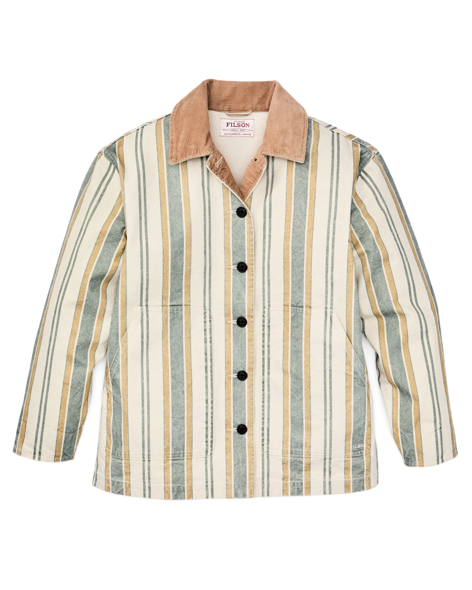 Women's Canvas Barn Coat - Natural / Yellow
