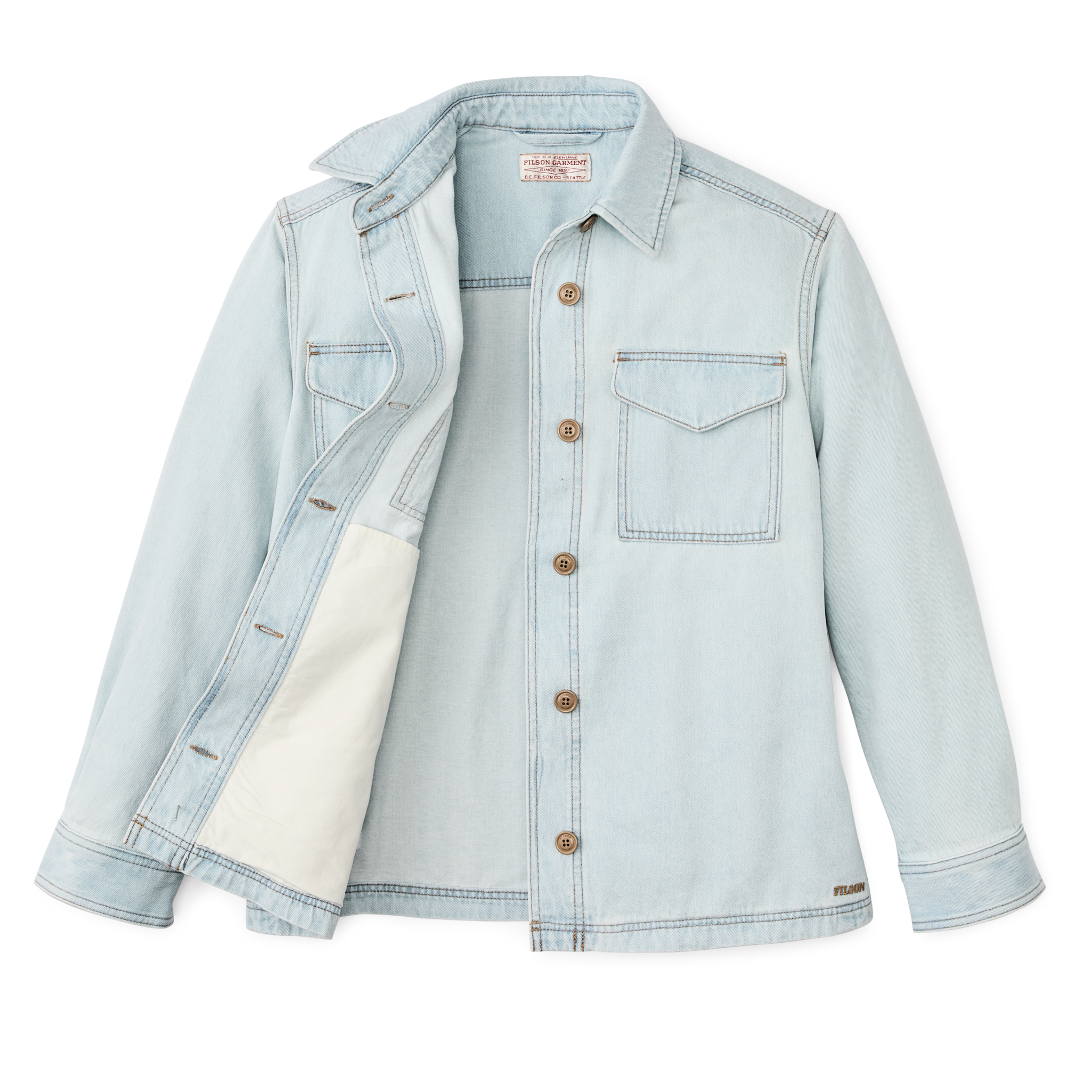 Women's 9-oz. Denim Jac-shirt - Sun Bleach