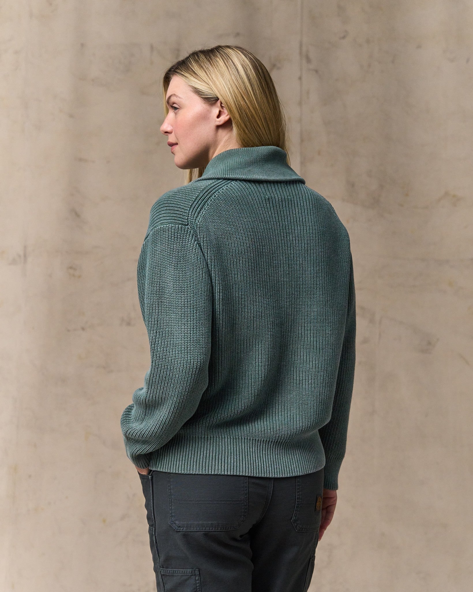 Women's Cotton Shawl Neck Cardigan - Juniper