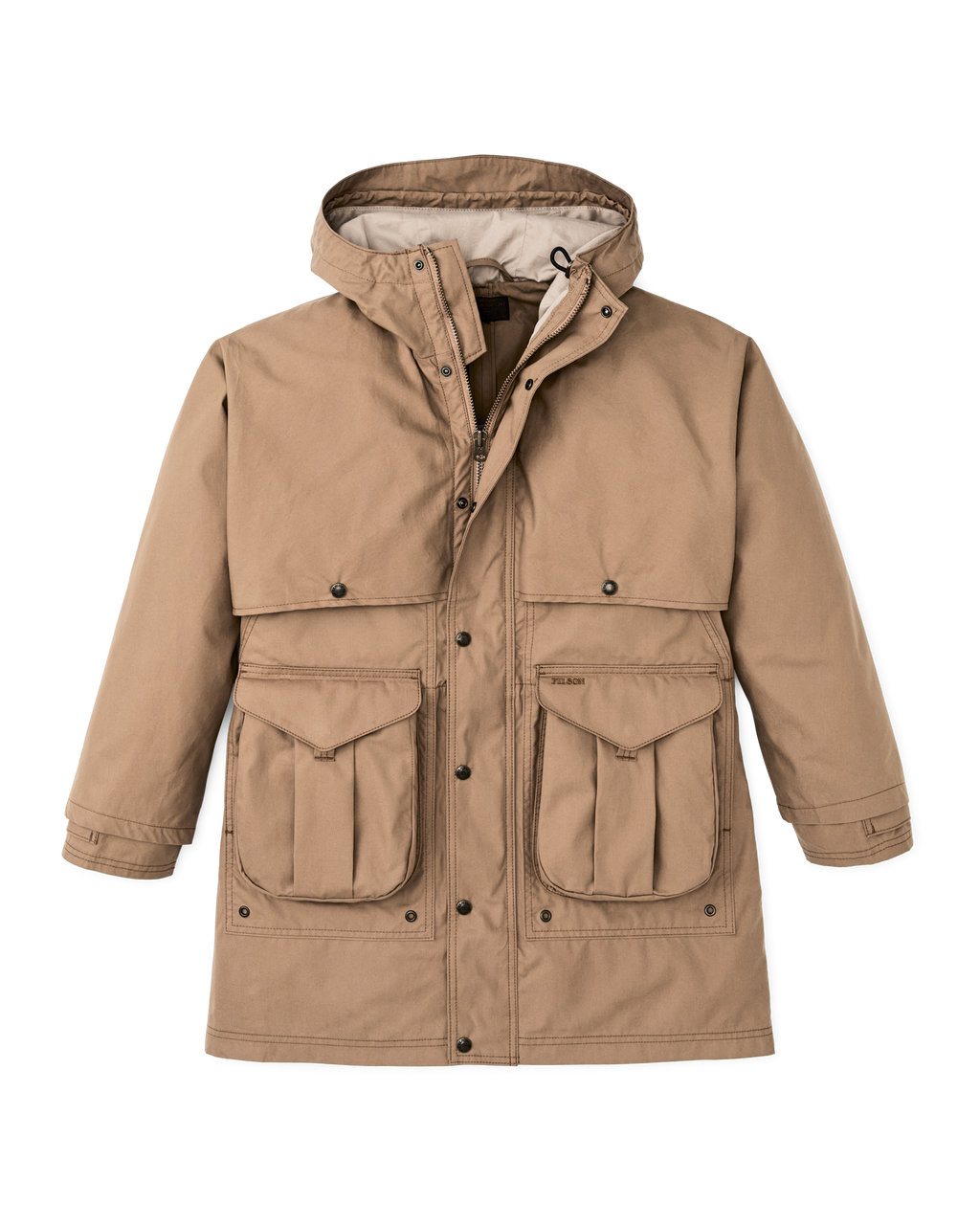 Women's Aviator Cloth Long Raincoat - Dark Tan