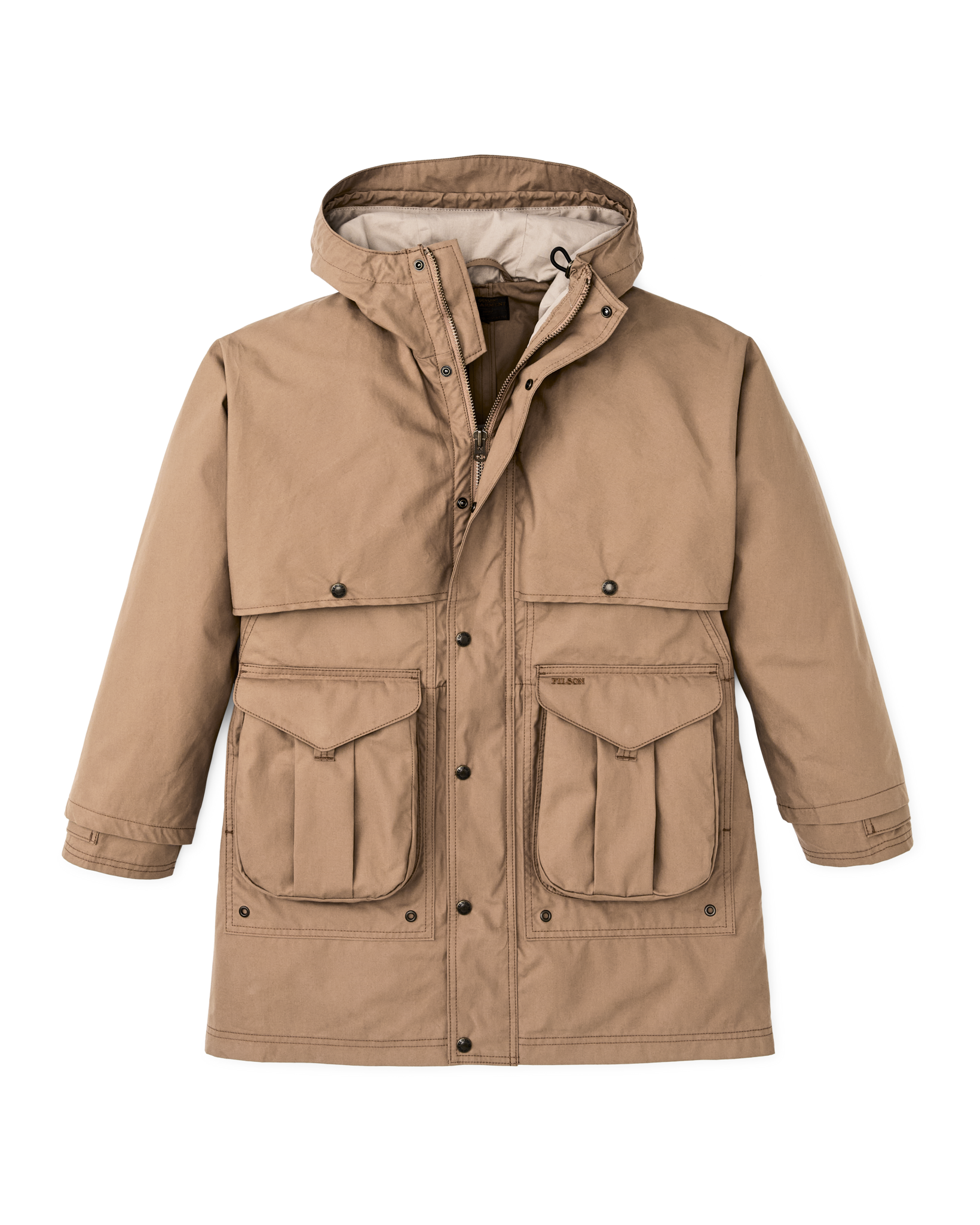 Women's Aviator Cloth Long Raincoat - Dark Tan