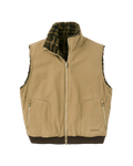 Women's Reversible Woolly Fleece Vest - Tan
