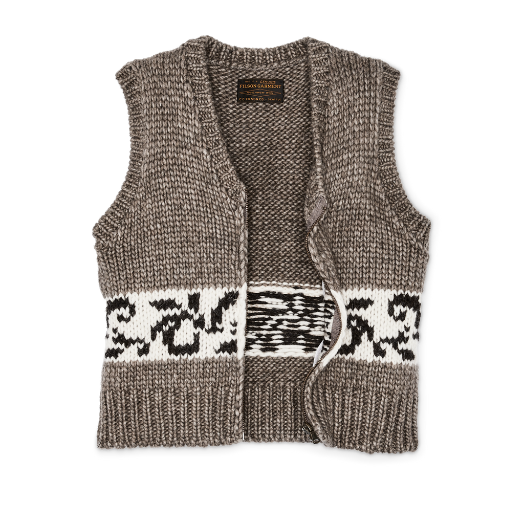 Women's Wool Vest - Gray / Floral