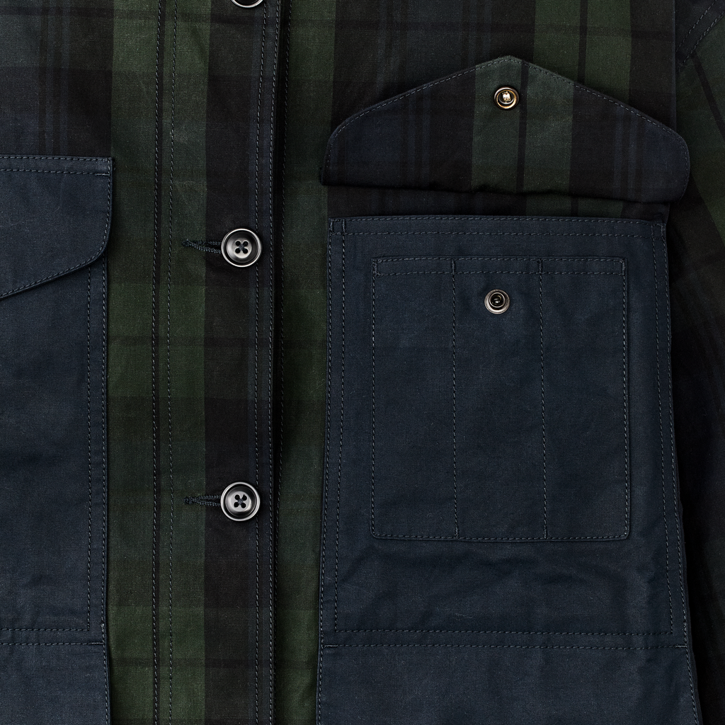 Women's Dry Waxed Long Cruiser - Black / Green Plaid
