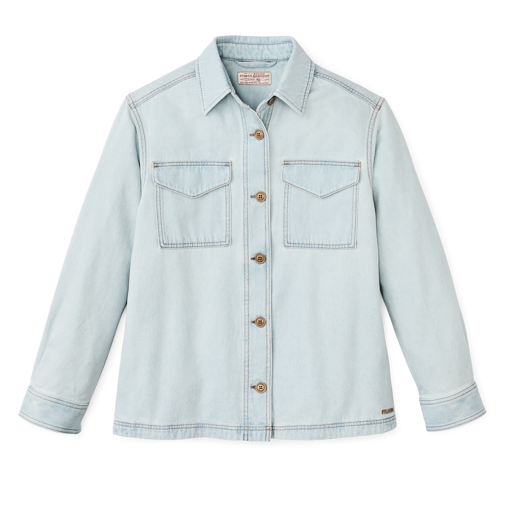 Women's 9-oz. Denim Jac-shirt - Sun Bleach