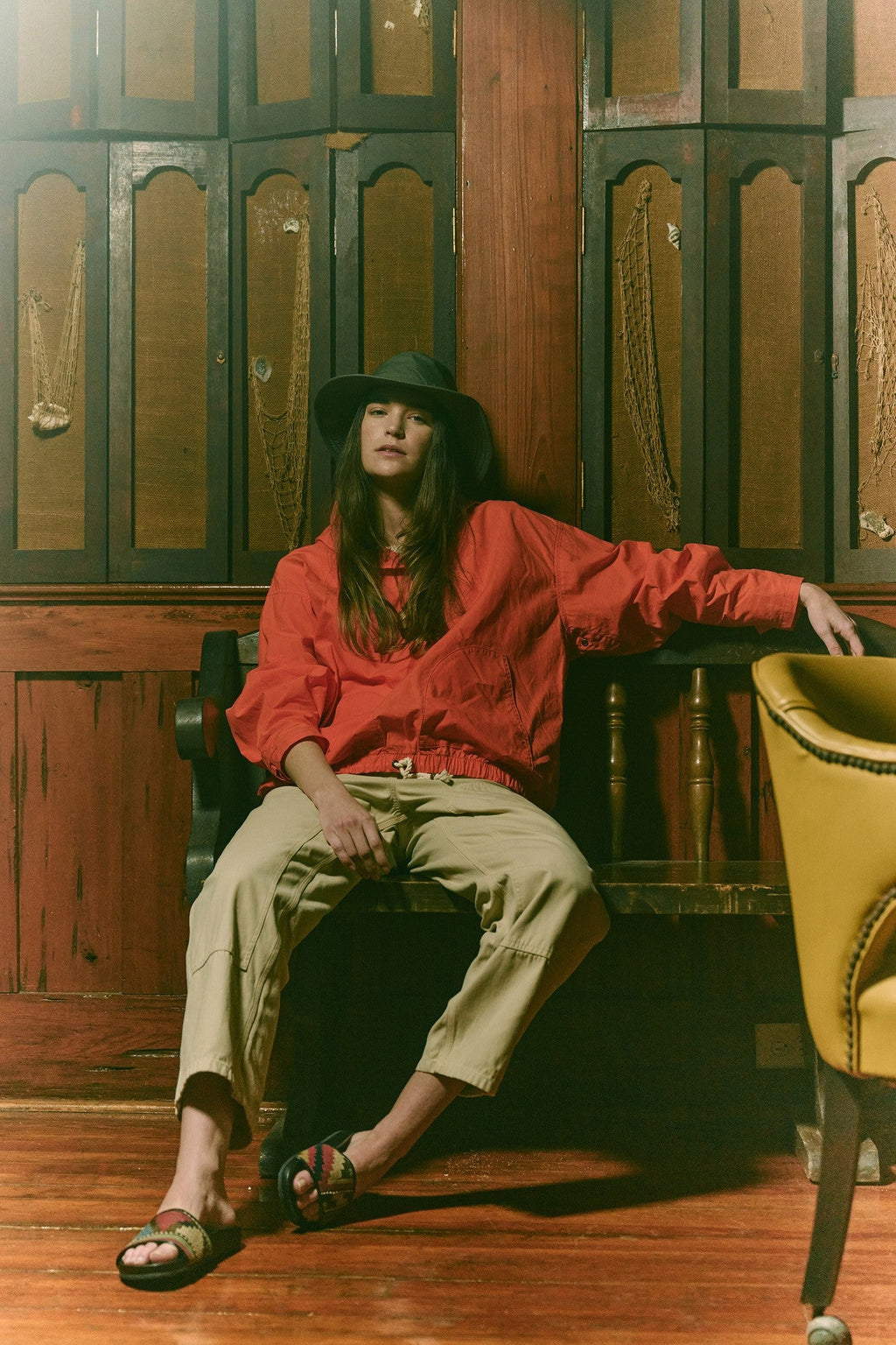 Women's Dry Wax Hooded Popover - Flame