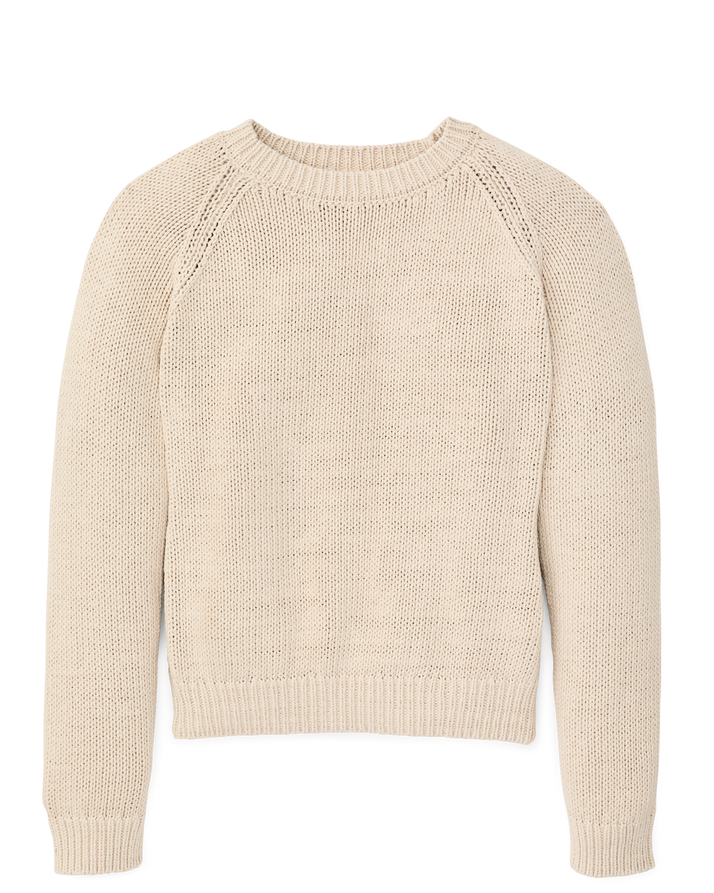 Women's Cotton Crewneck Sweater - Natural