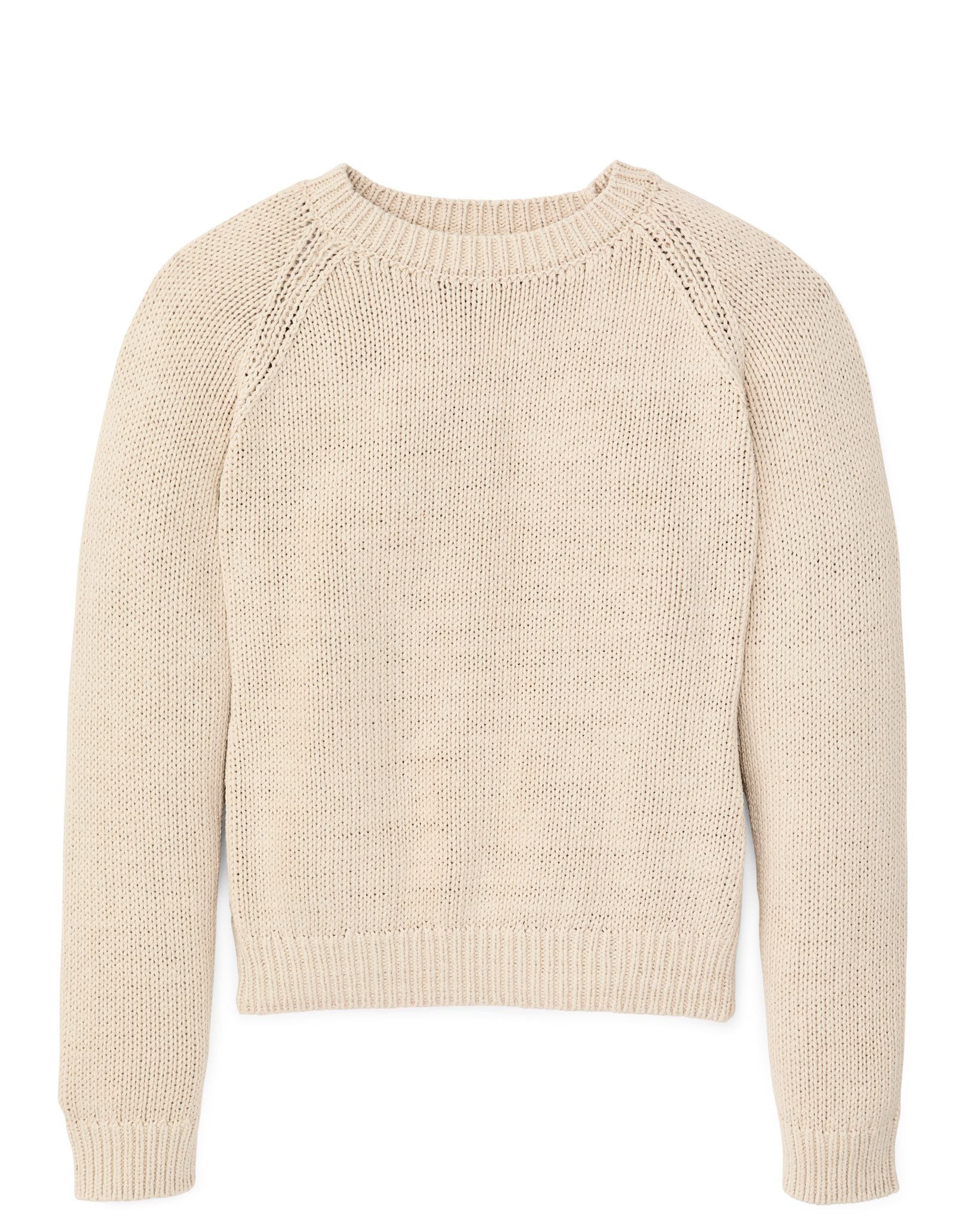 Women's Cotton Crewneck Sweater - Natural