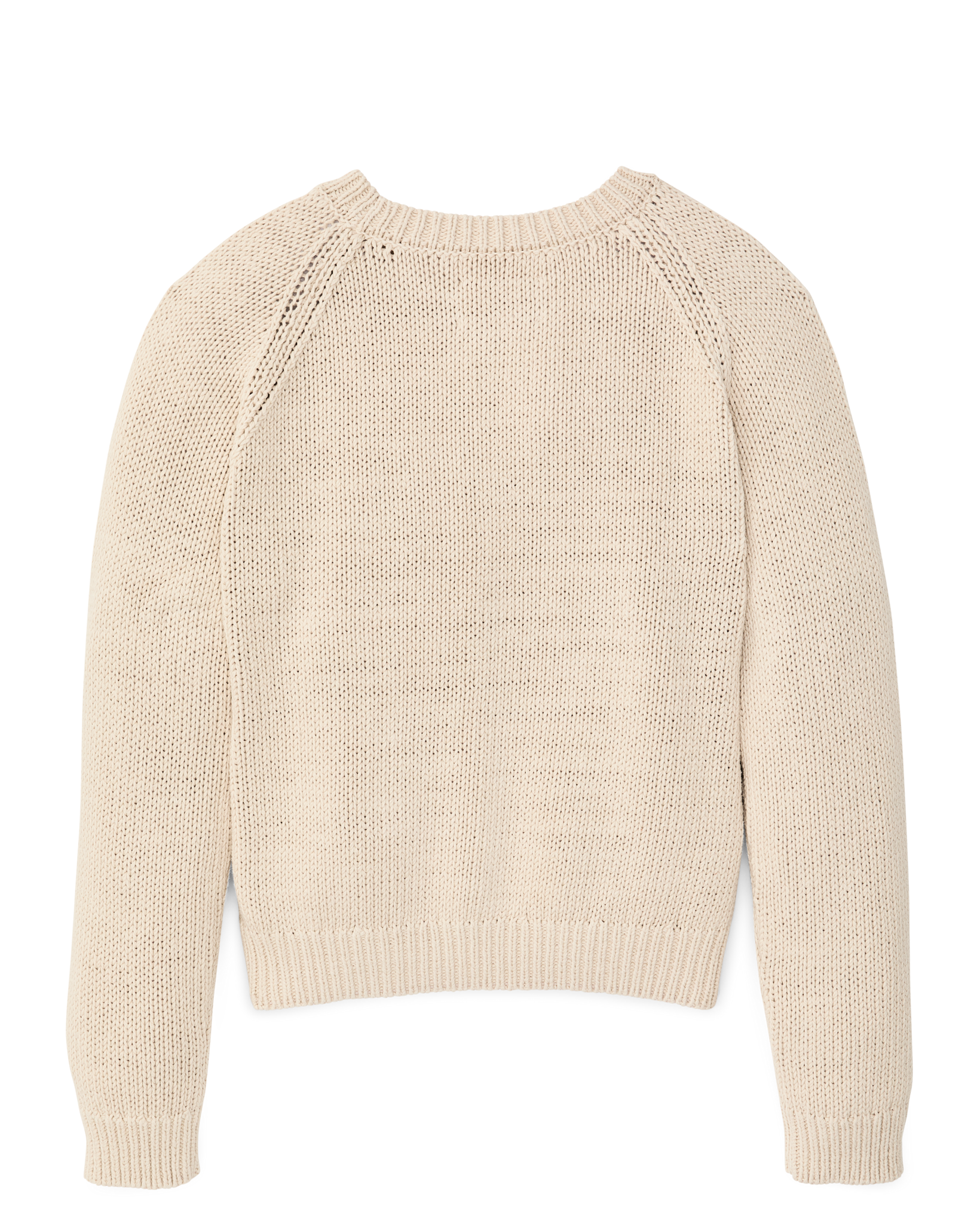Women's Cotton Crewneck Sweater - Natural