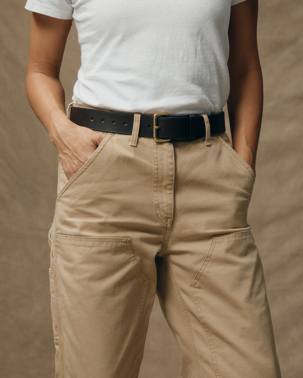 Women's Canvas Work Pants - Natural