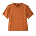 Women's Short Sleeve Pocket Tee - Leather Brown