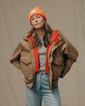 Women's Aviator Cloth Wading Jacket - Dark Tan