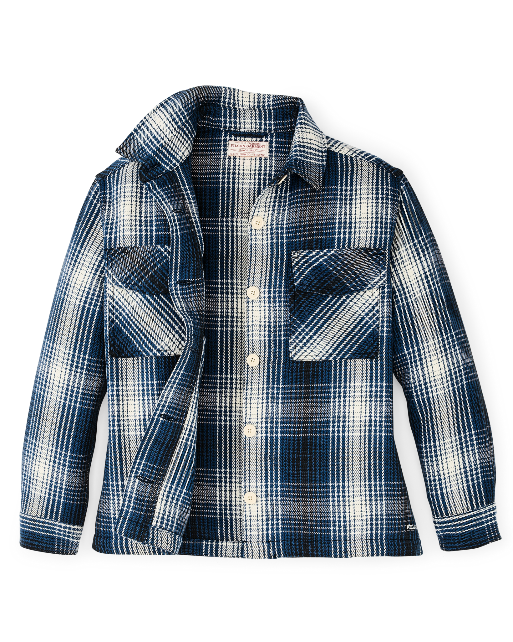 Women's Deer Island Jac-shirt - Cobalt / Natural Shadow Plaid