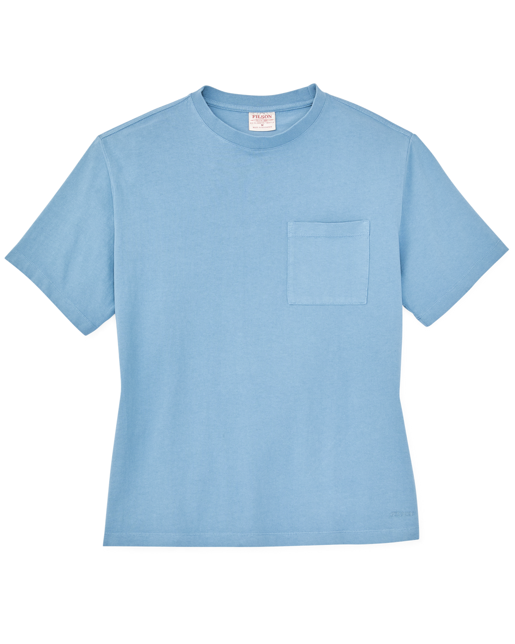 Women's Short Sleeve Pocket Tee - Light Blue