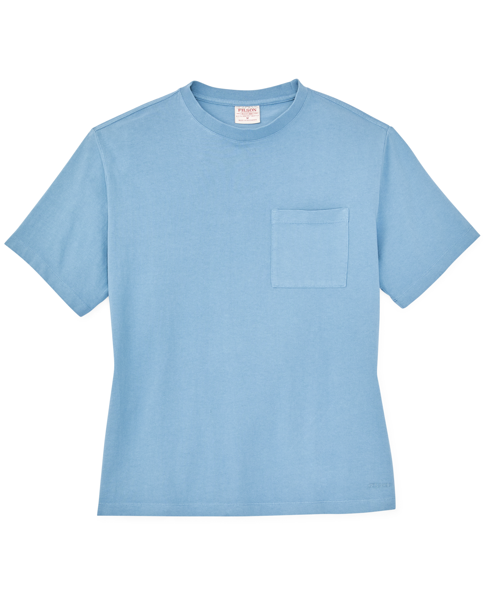 Women's Short Sleeve Pocket Tee - Light Blue