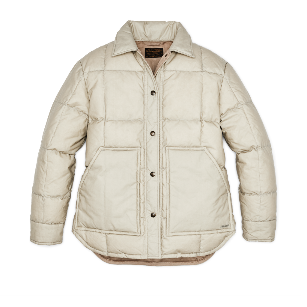 Women's Waxed Down Barn Coat - Light Tan