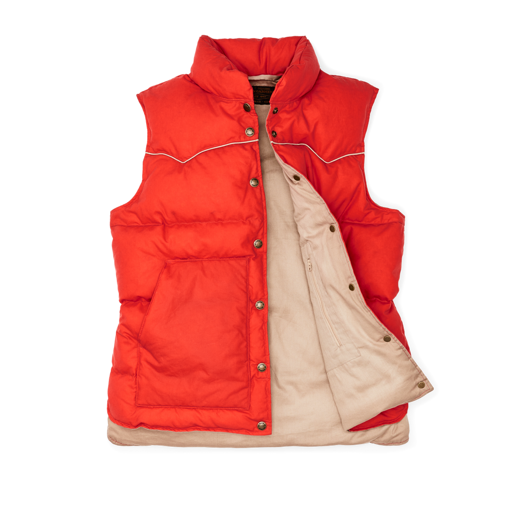 Women's Waxed Down Vest - Campfire