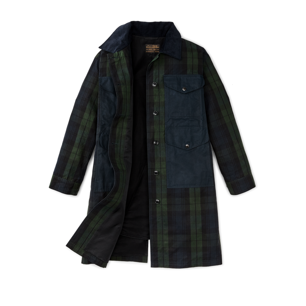 Women's Dry Waxed Long Cruiser - Black / Green Plaid