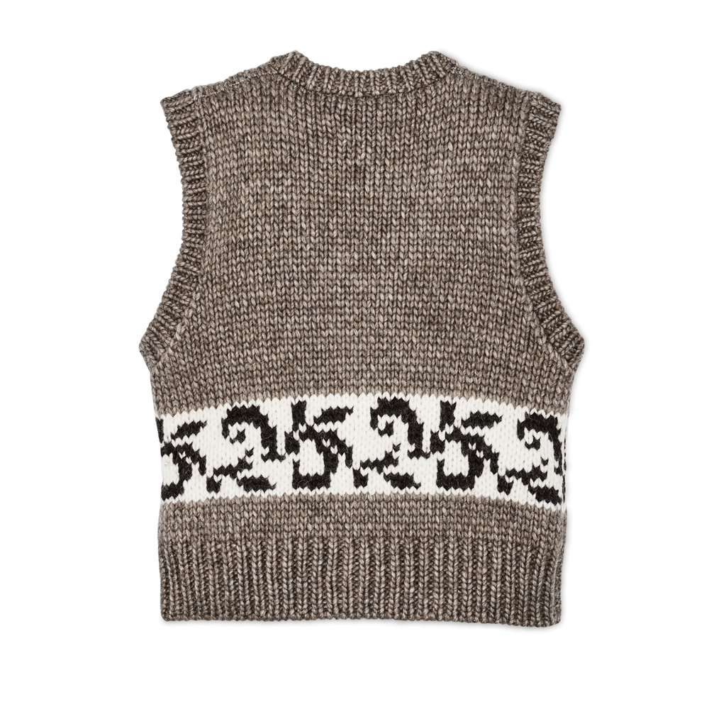 Women's Wool Vest - Gray / Floral