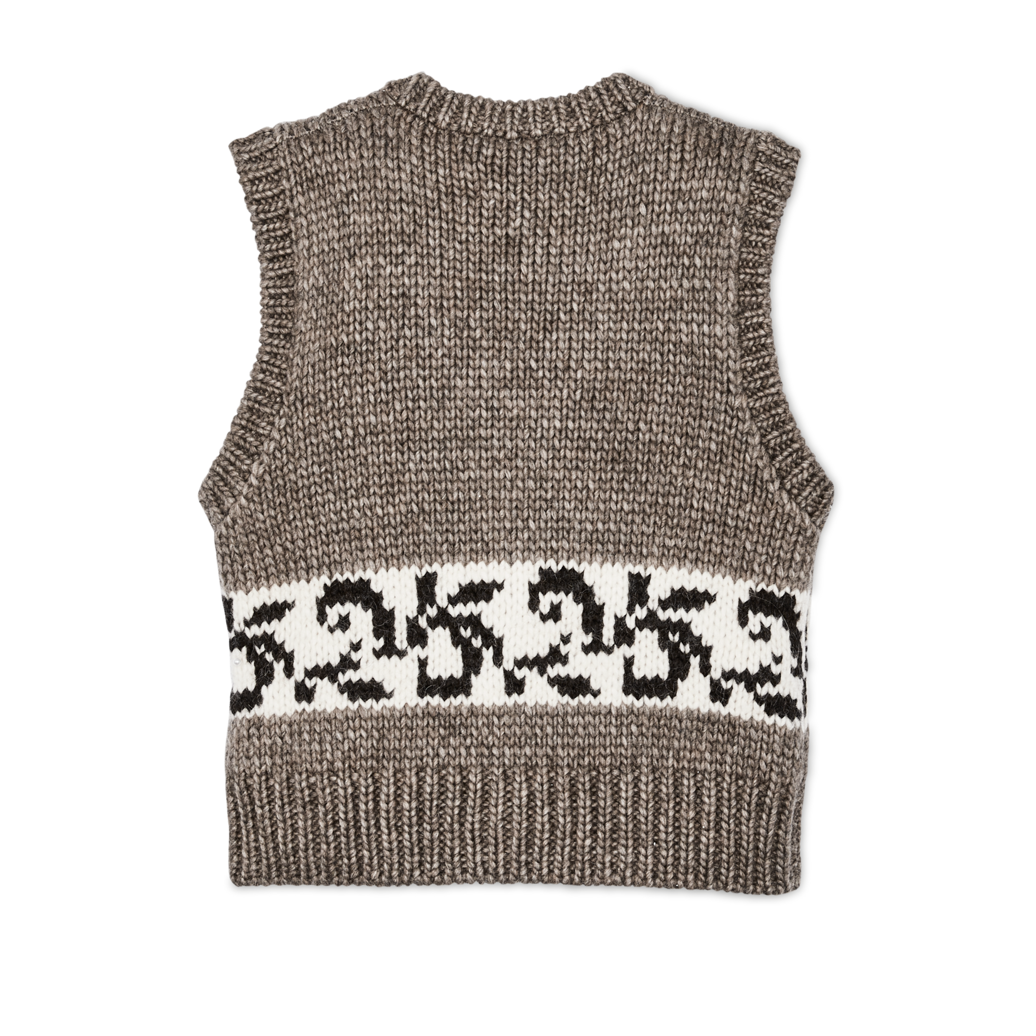 Women's Wool Vest - Gray / Floral