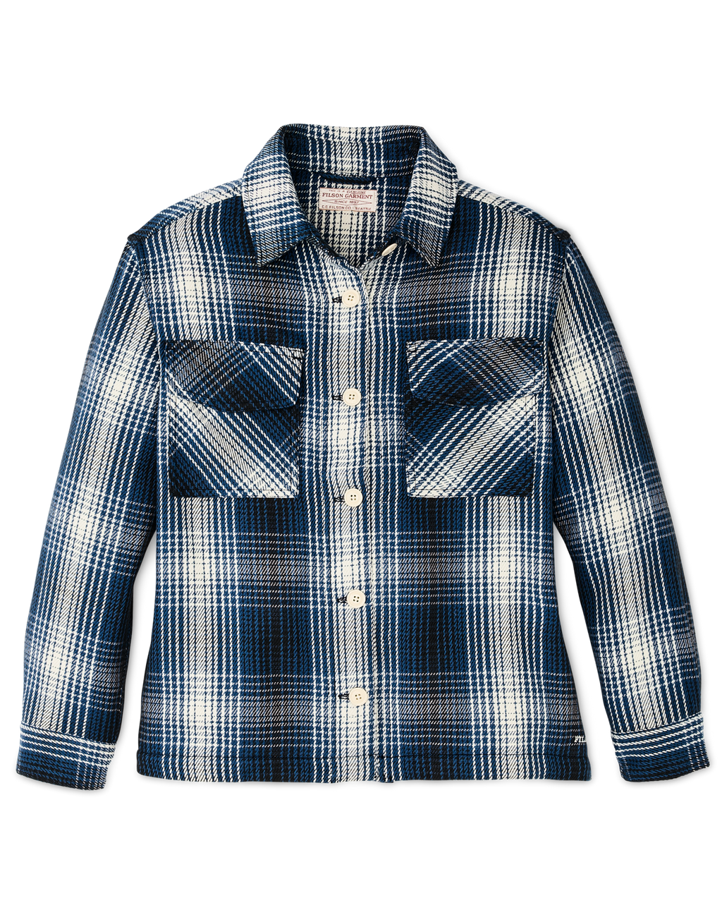 Women's Deer Island Jac-shirt - Cobalt / Natural Shadow Plaid