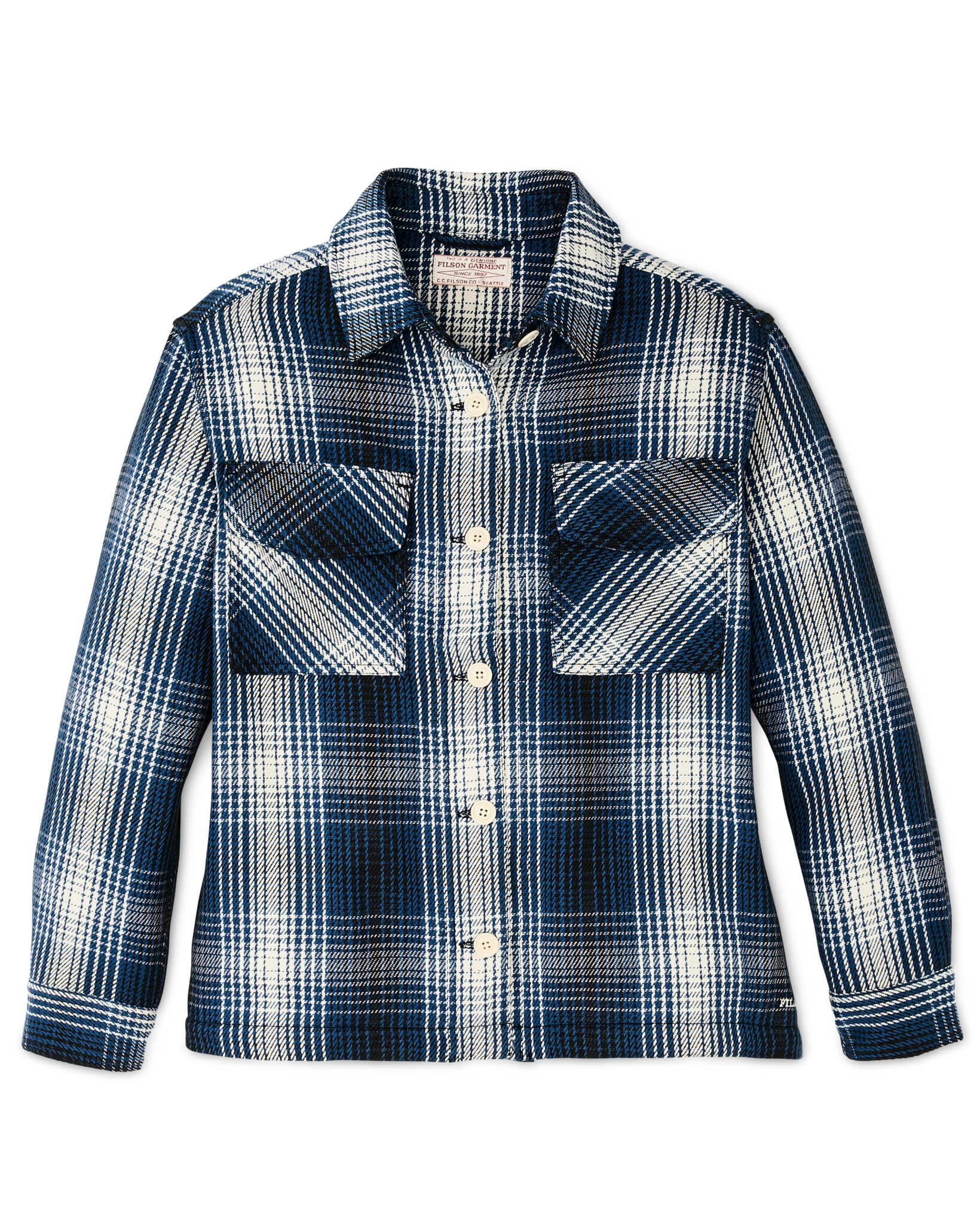 Women's Deer Island Jac-shirt - Cobalt / Natural Shadow Plaid