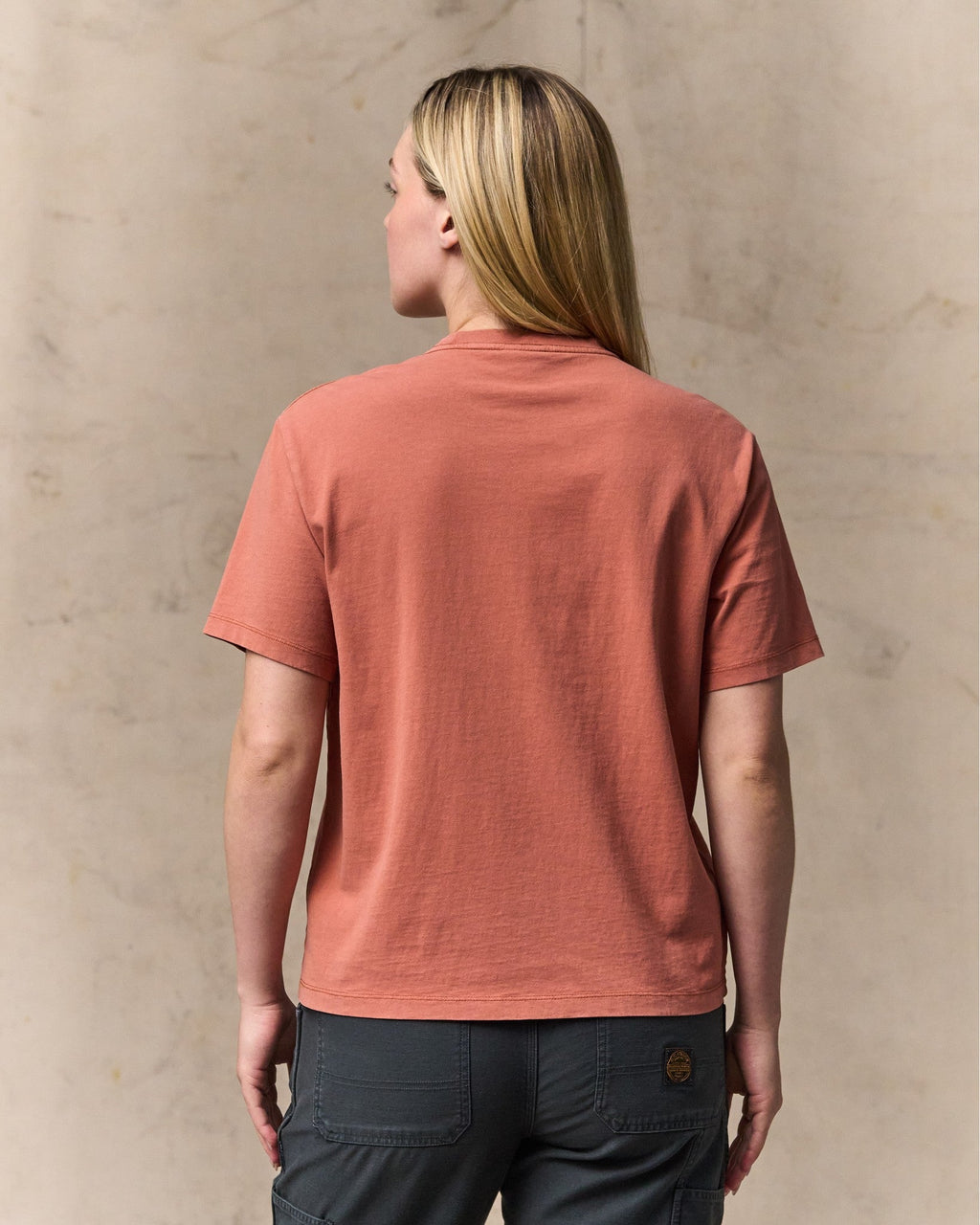 Women's Short Sleeve Pocket Tee - Copper Brown