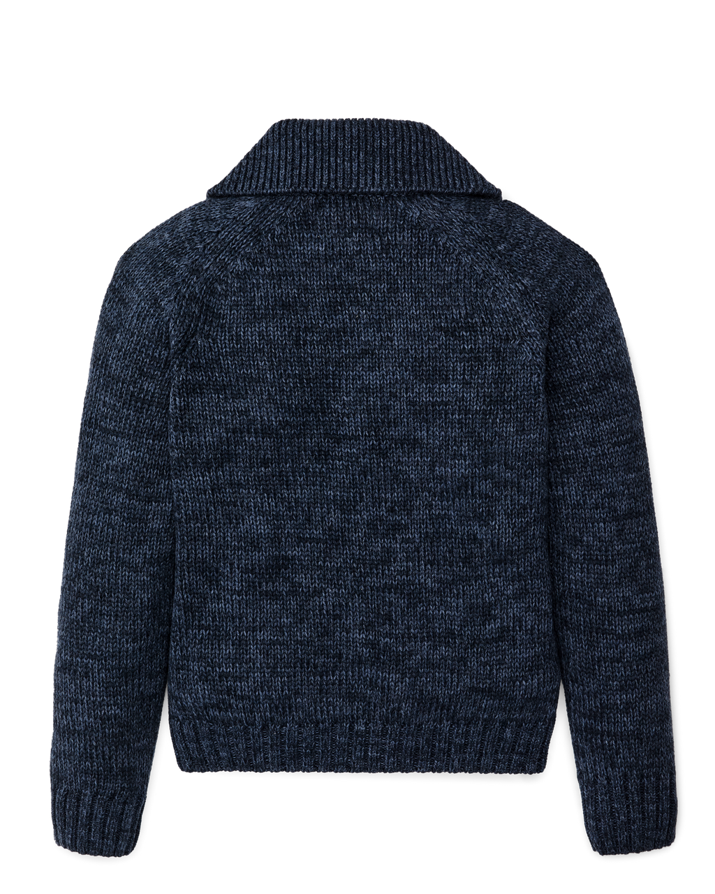 Women's Cotton Full-zip Cardigan - Navy / Marl