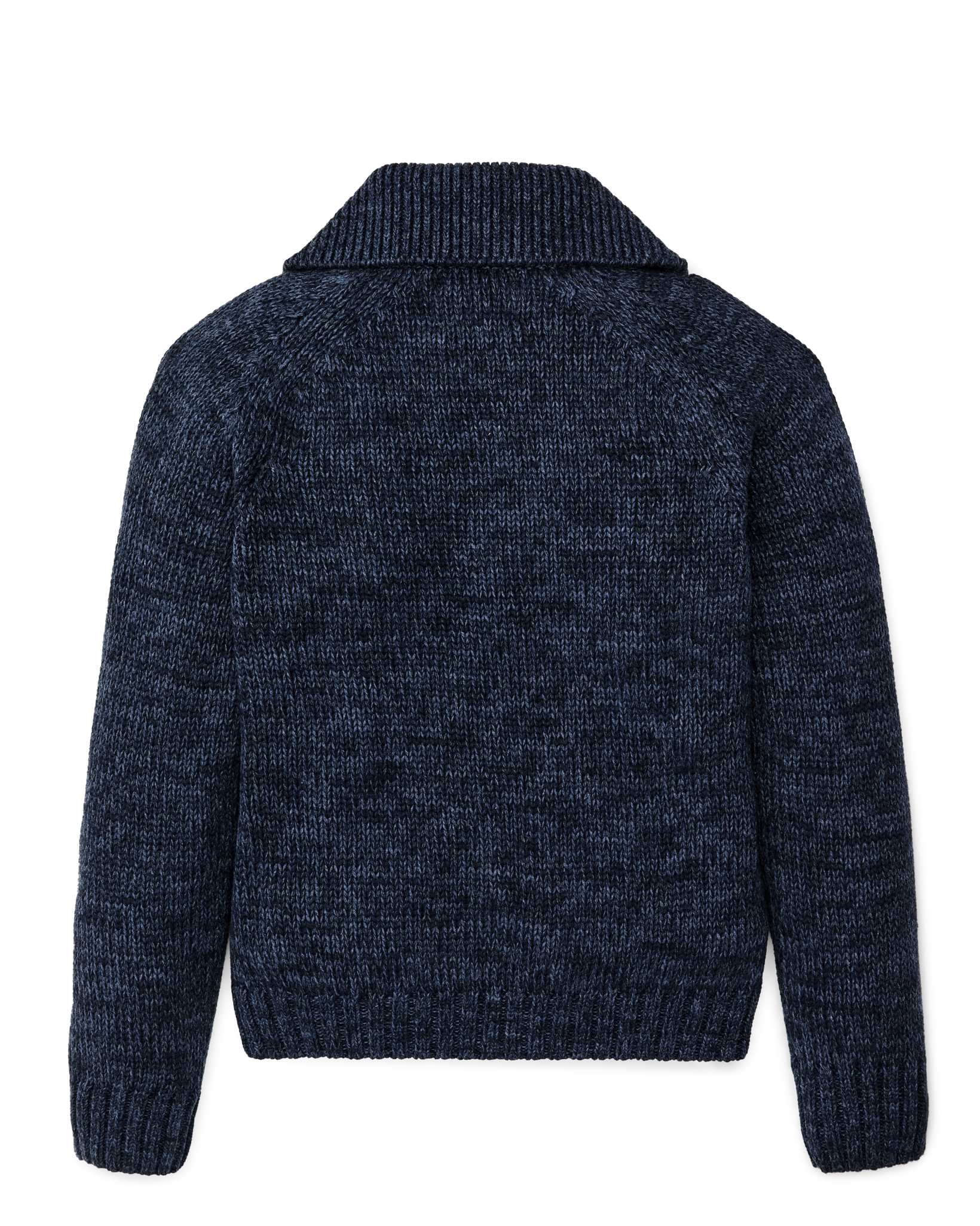 Women's Cotton Full-zip Cardigan - Navy / Marl