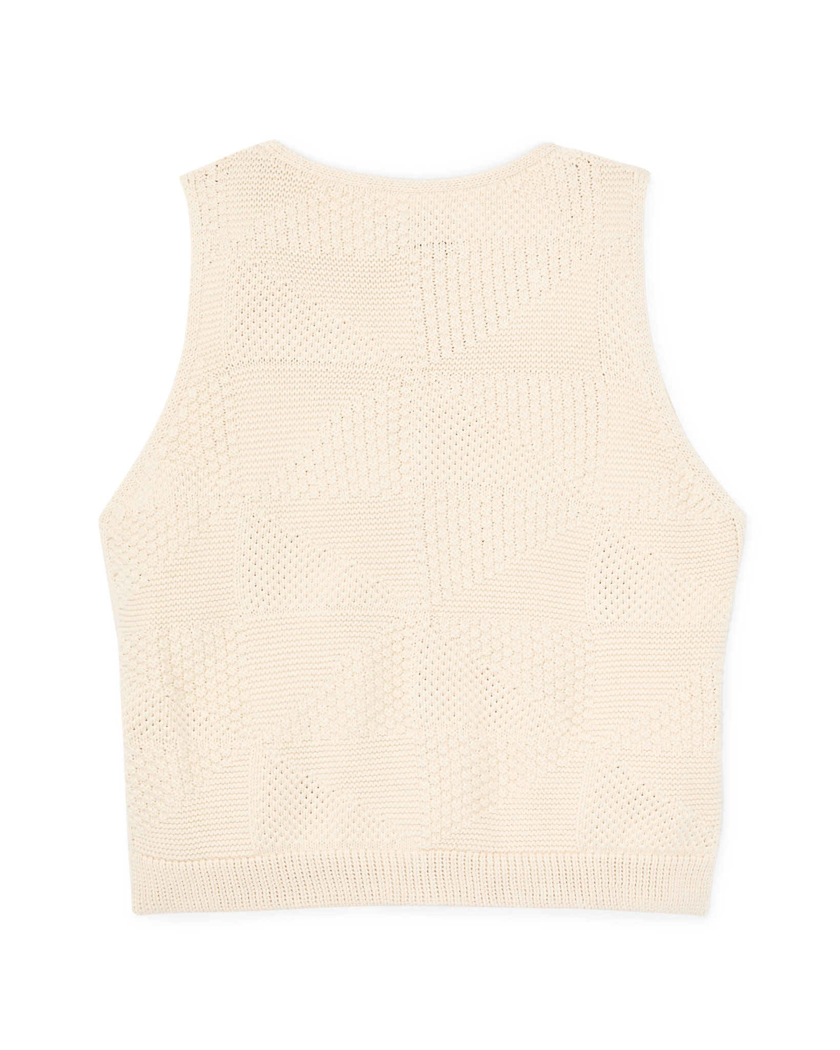 Women's Cotton Sweater Vest - Ivory
