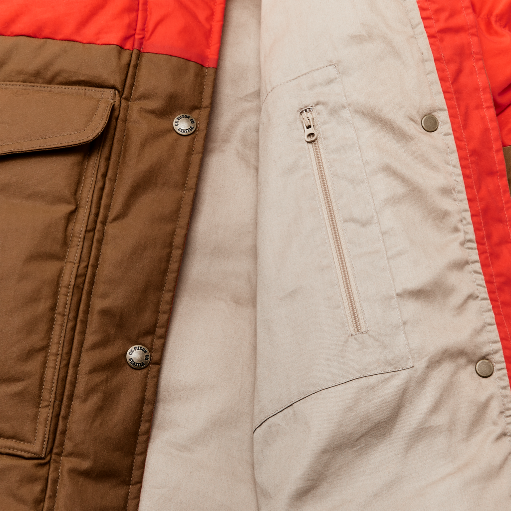 Women's Waxed Down Parka - Dark Tan / Campfire